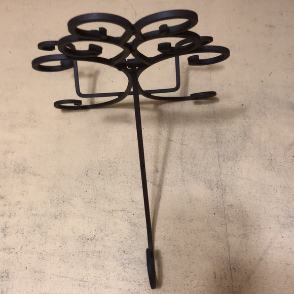 Vintage Brown Wrought Iron Plate or Recipe Book Holder 10x10x16” - Picture 3 of 4